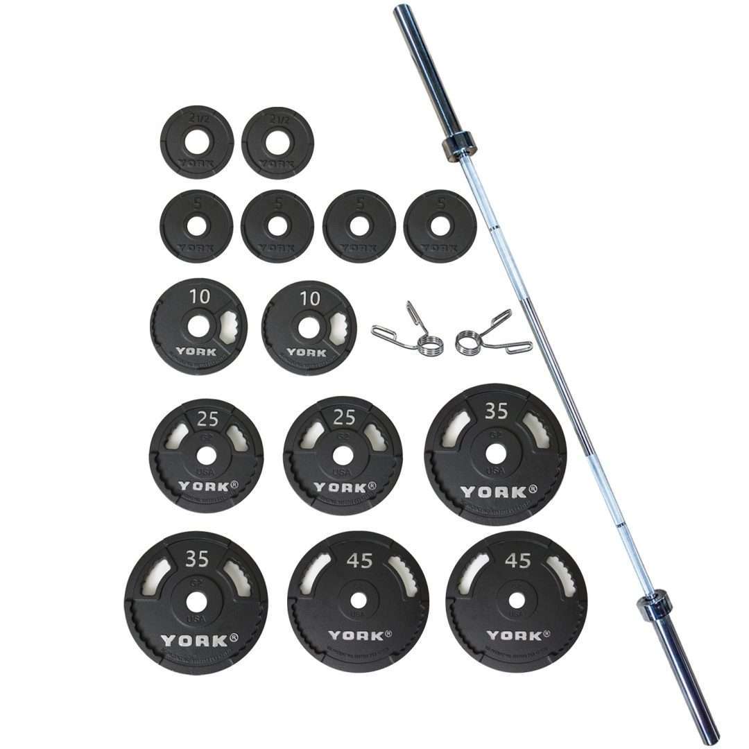York G-2 Cast Iron Olympic Plate Set (300 or 400lb set)