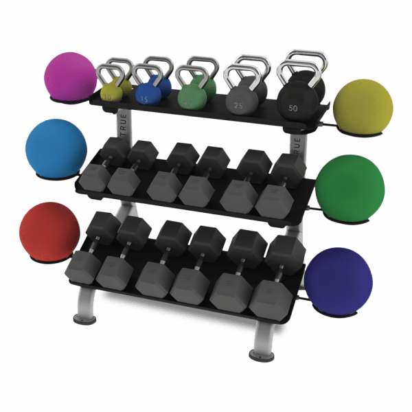 FS-24 3-TIER FLAT TRAY DUMBBELL RACK