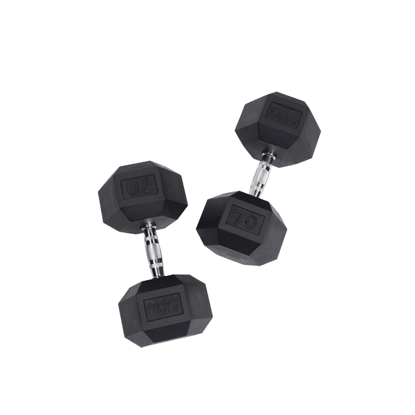 Body Solid Rubber Coated Hex Dumbbells